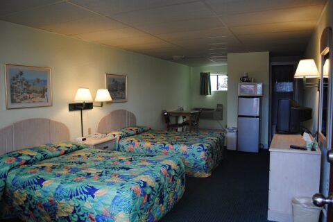 Northside standard double motel room interior